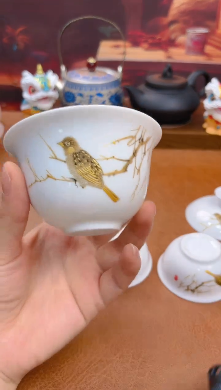 陶瓷茶具摆件旅行套组