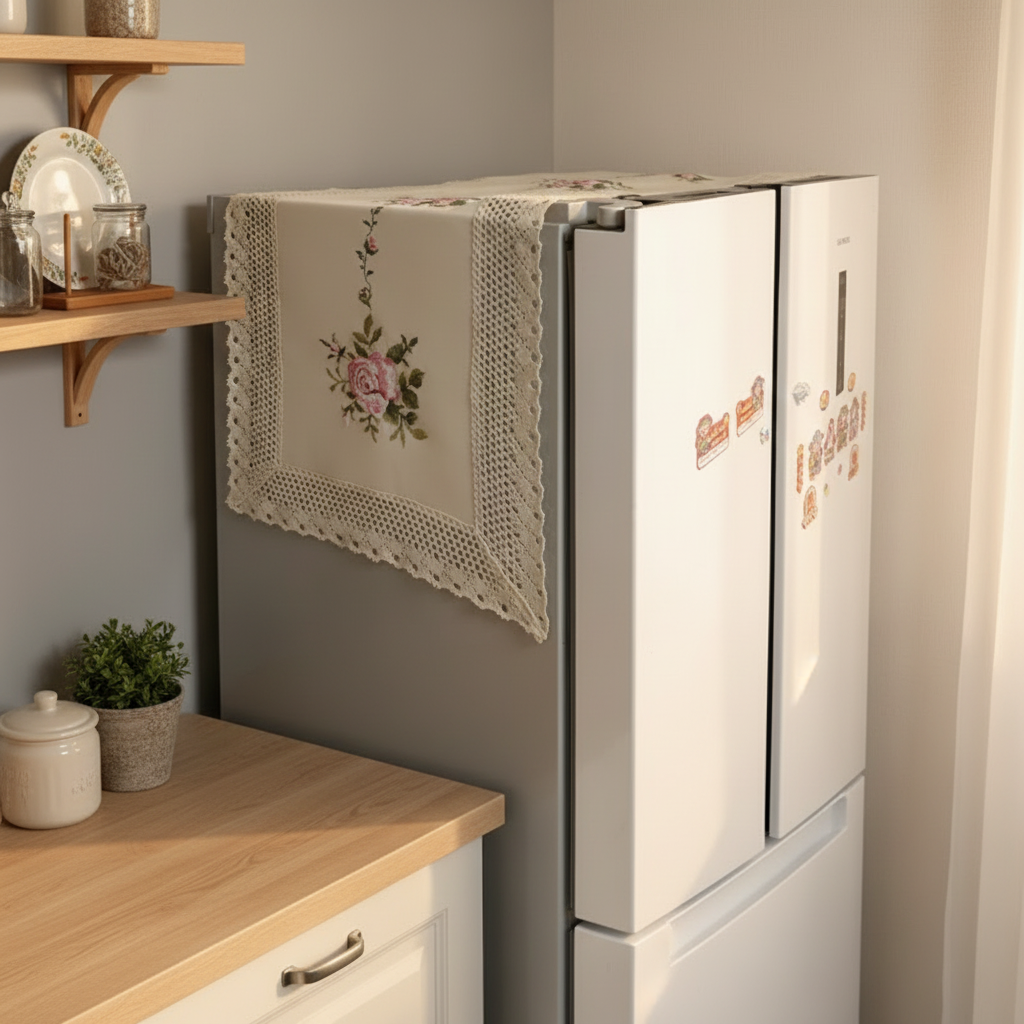 福利429-153【50*175cm】冰箱盖巾十字绣高档防尘盖布