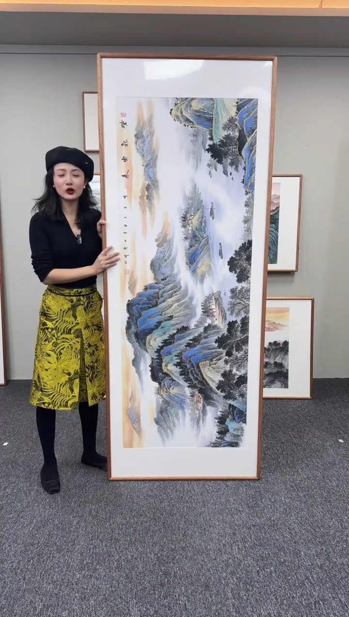 国画紫气东来210*80