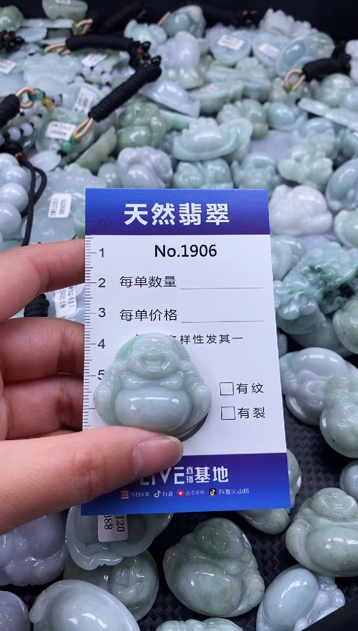 【闪购商品】翡翠颈饰未镶嵌缅甸A货翡翠1906