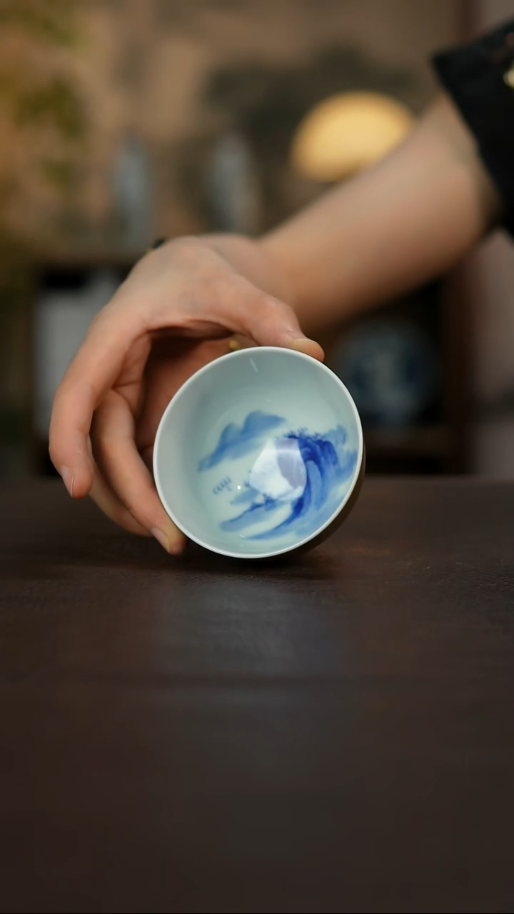 杯景德镇陶瓷杯碗柴烧多人