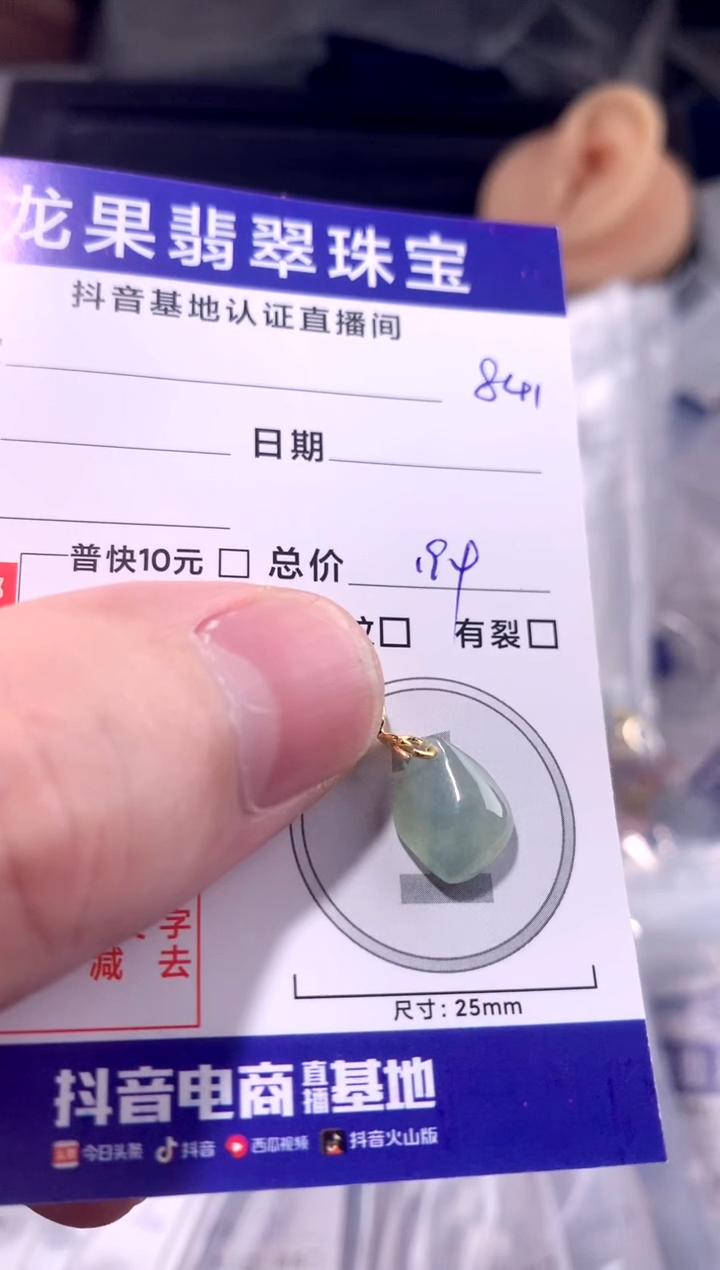 颈饰未镶嵌翡翠冰胶随形841