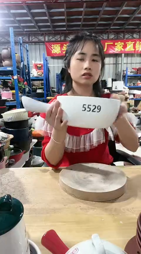 陶5529大瑕疵手把锅裂打磨