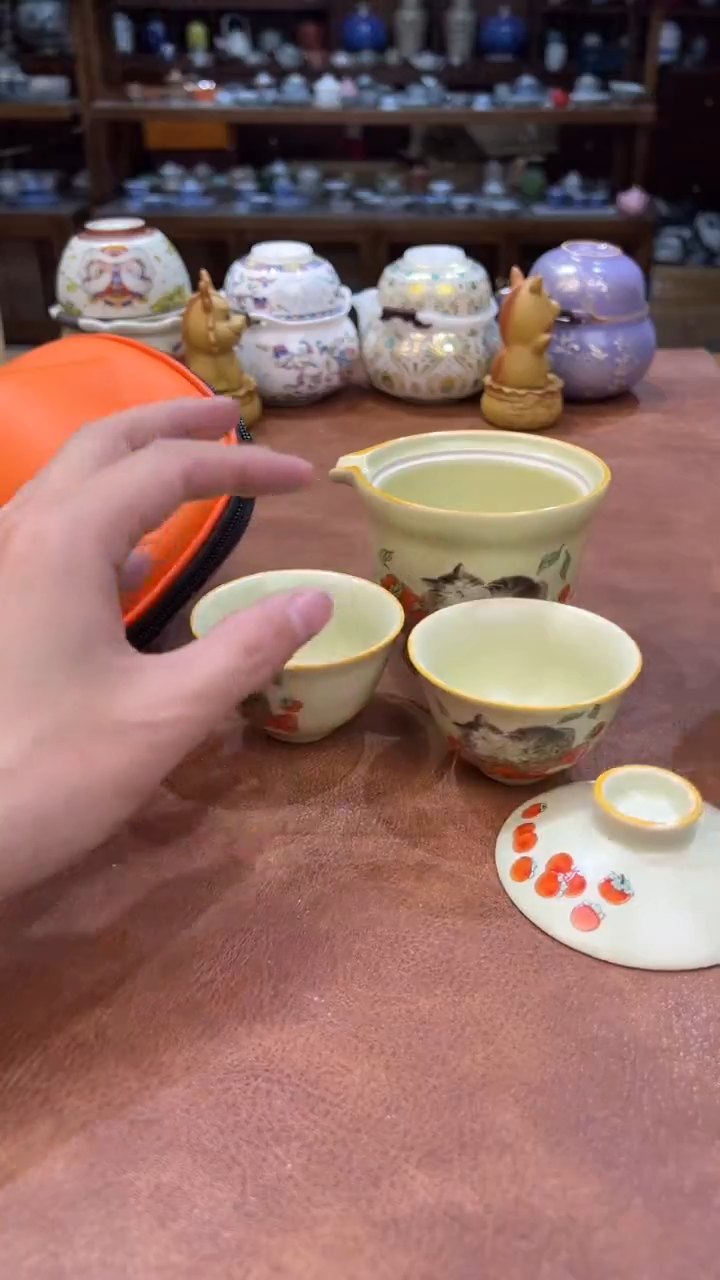 真的很便宜会开片的旅行茶具