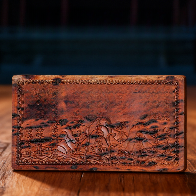 雷枣木山海摆件木作饰品文玩家居室内摆件摆饰手工精雕工艺品