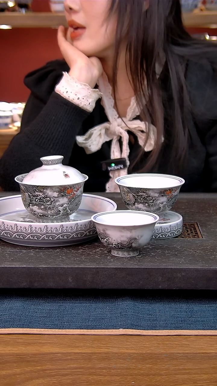 简装家用款5件套 白瓷陶瓷茶具