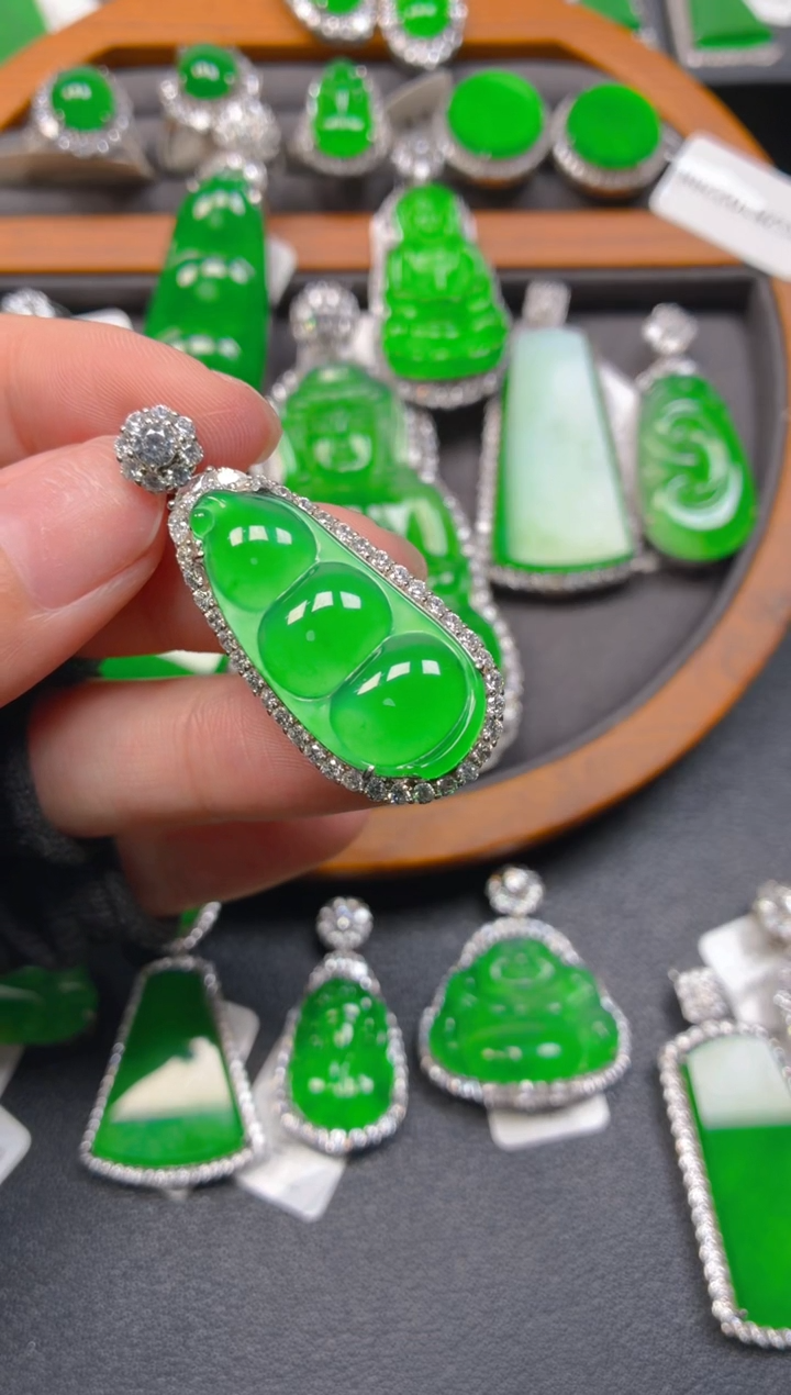 吊坠(不含链)银S925镶嵌翡翠1