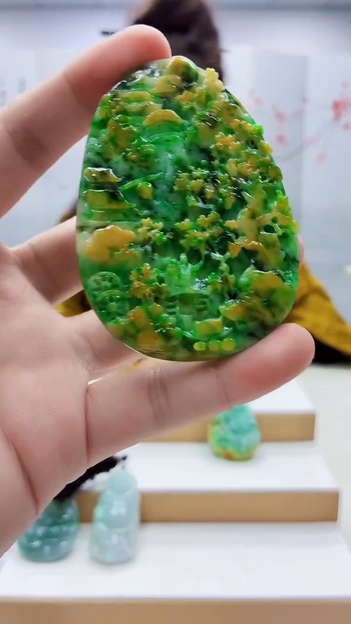 未镶嵌定制翡翠4829bb-毛货挂件58