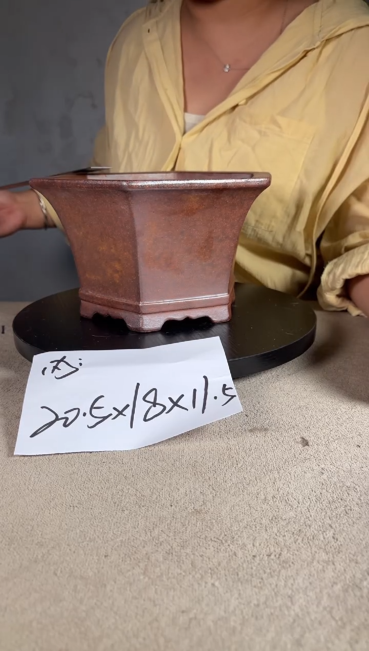 宜兴紫砂花盆小盆