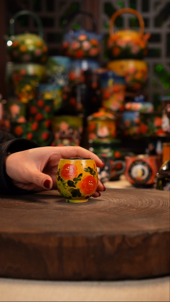 紫砂油画手绘釉下彩