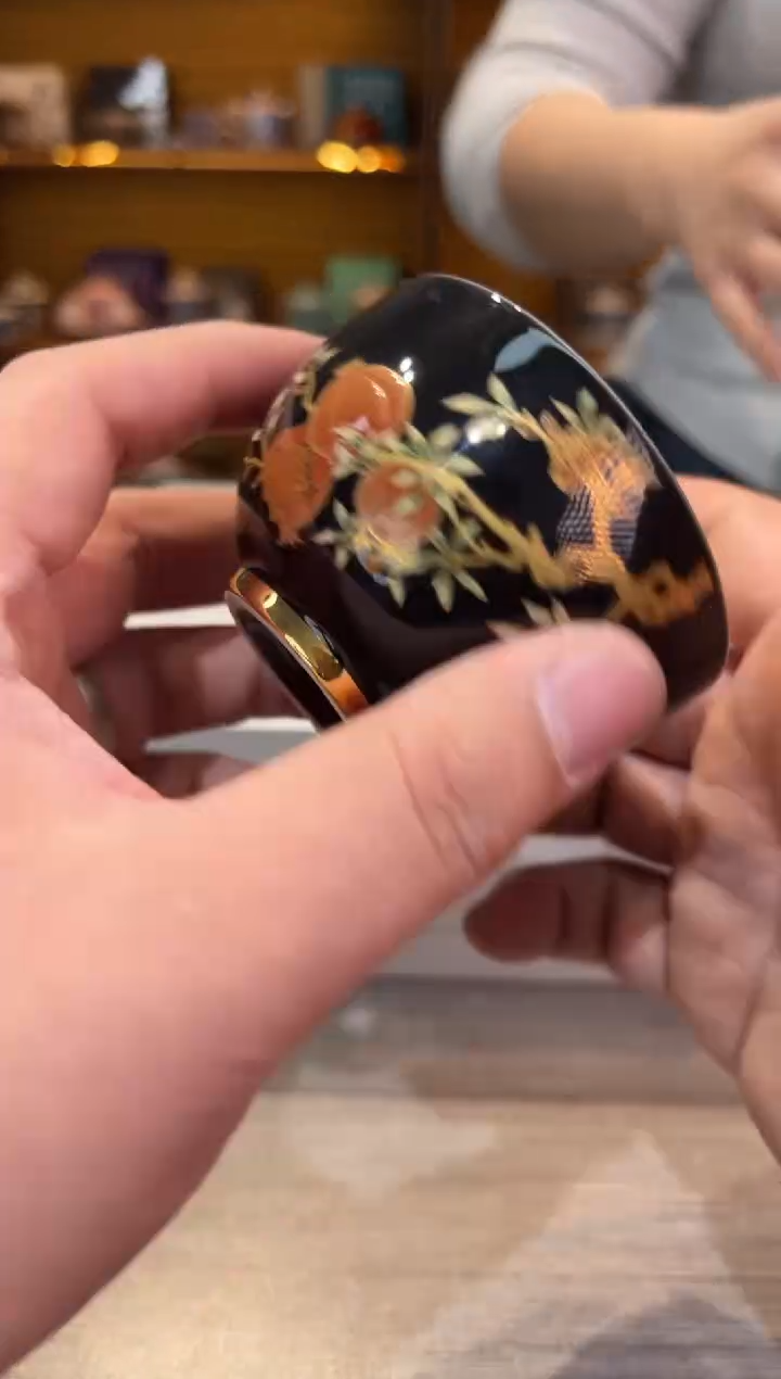 【闪购商品】黑石榴大杯茶具茶具
