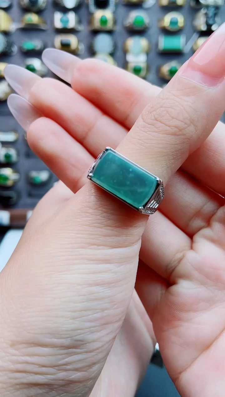 未镶嵌戒指翡翠天然翡翠男戒