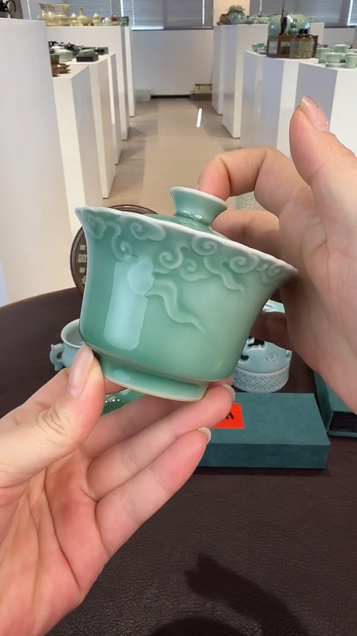 青瓷手工茶器包邮