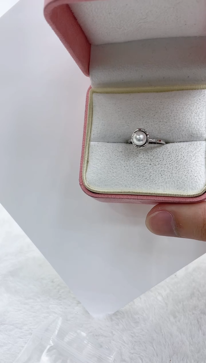 【闪购商品】海水珍珠戒指银S925镶嵌海水珍珠戒指