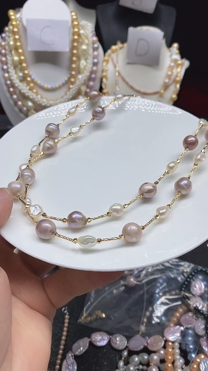 淡水珍珠未镶嵌颈饰多人