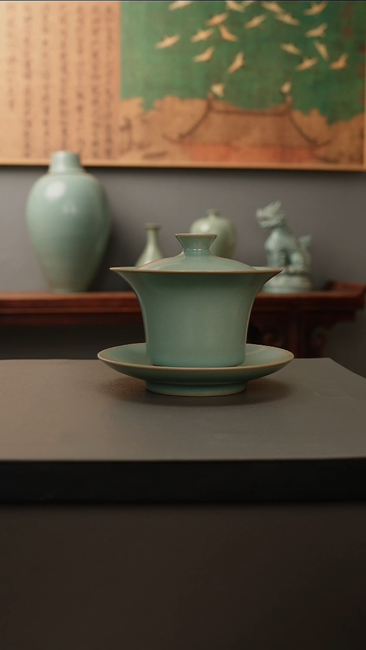 【闪购商品】杯原产地原矿  马蹄三才盖碗  