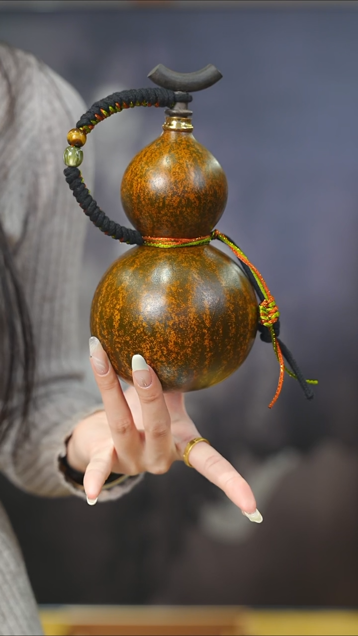 【闪购商品】XH244大漆酒葫芦不包手串及旋转底座