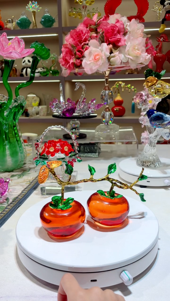 两只柿子摆件000000000