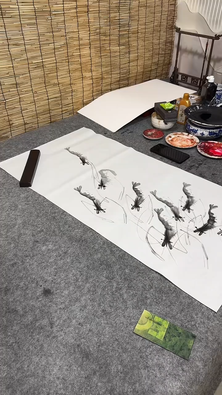 国画石金涛老师  九龙献瑞