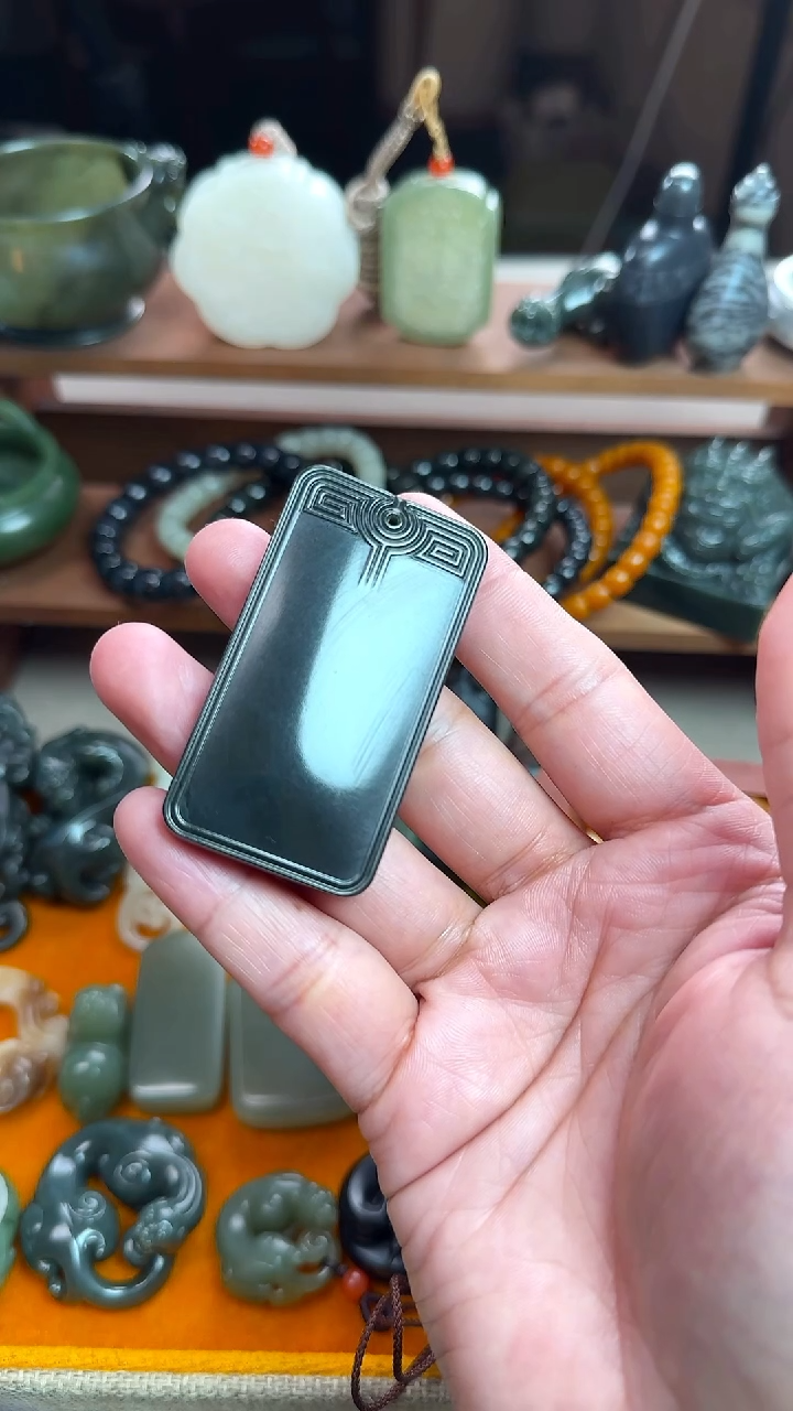 【闪购商品】和田玉吊坠(不含链)未镶嵌平安无事牌苏工