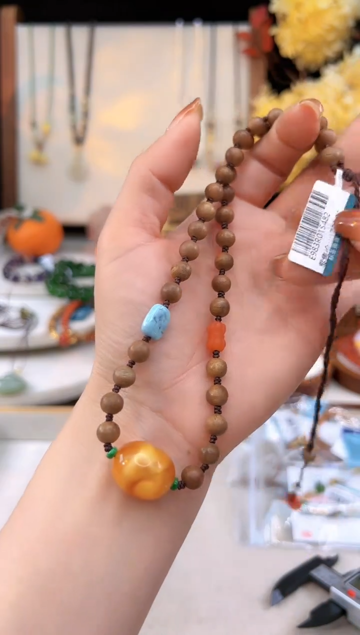 【闪购商品】琥珀颈饰未镶嵌@@E983R015482