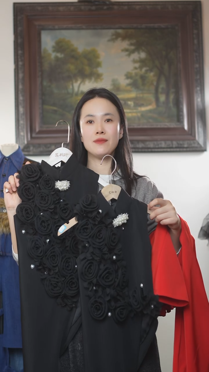 140码黑色旗袍艺桐轩儿童潮服