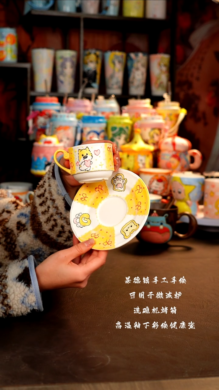 景德镇手工手绘杯杯
