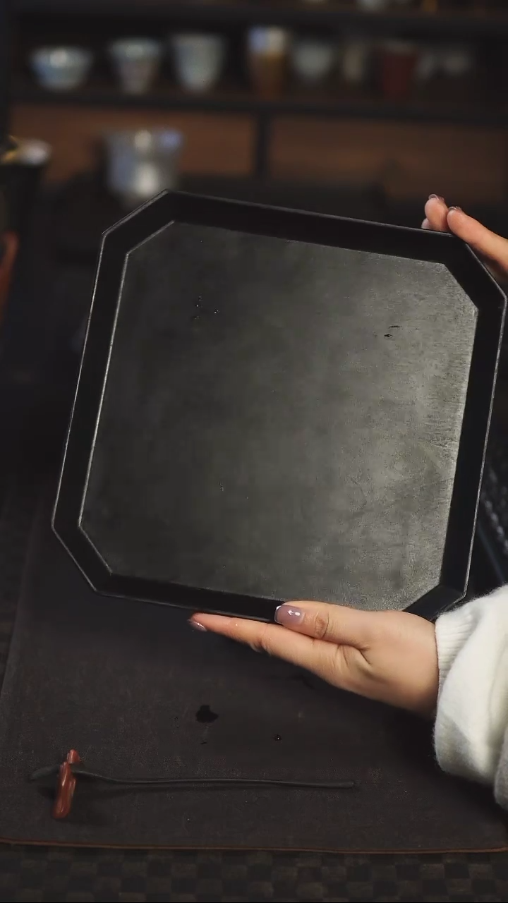 【闪购商品】木胎大漆茶盘 正方