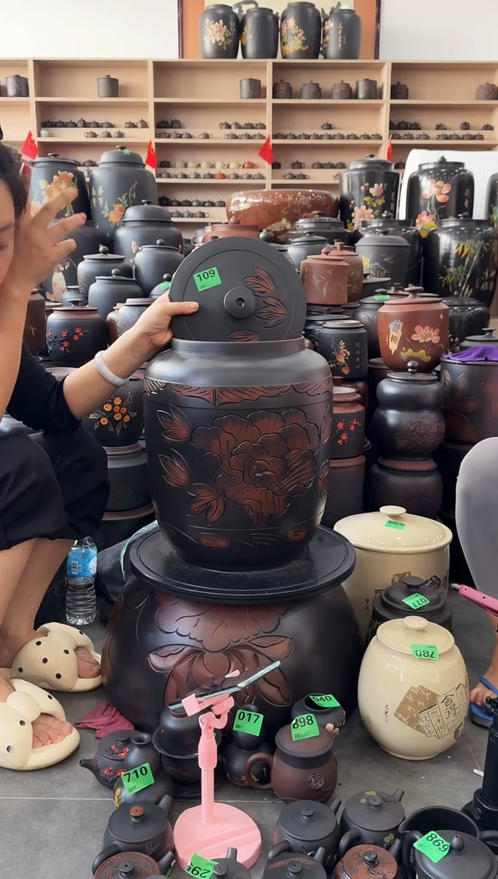 罐瑕疵 水缸  20升 牡丹花 109  
