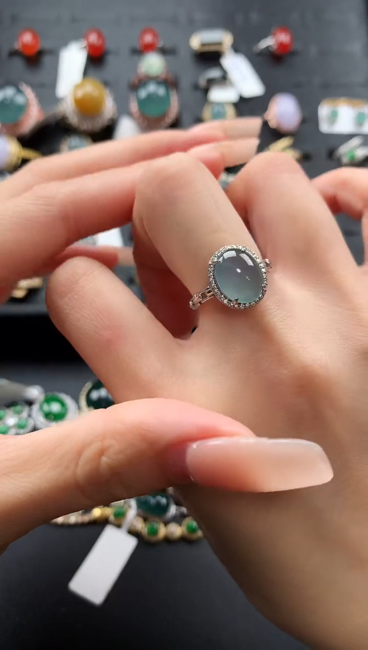 【闪购商品】翡翠戒指银S925镶嵌43563443