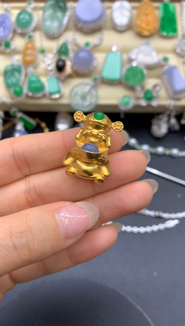 【闪购商品】翡翠颈饰18K金镶嵌485-中国好珍宝