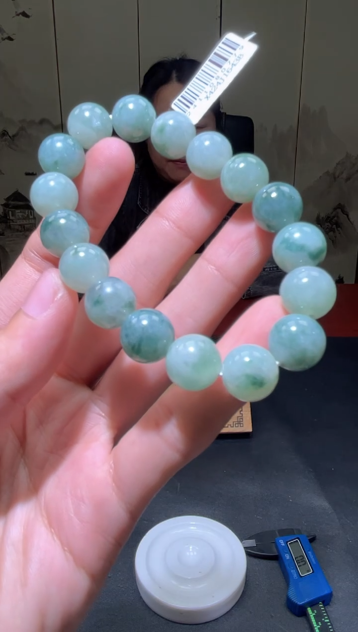 未镶嵌定制翡翠珠串 拍一发一