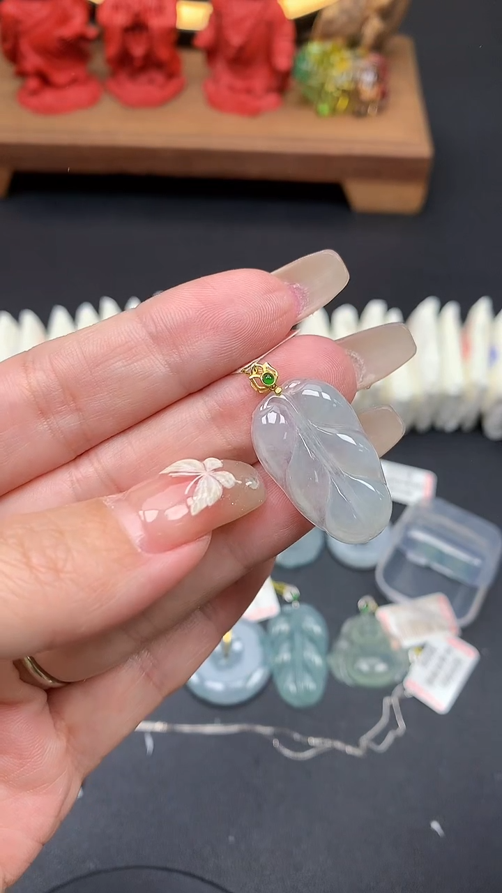 【闪购商品】翡翠吊坠(不含链)18K金镶嵌MS150074