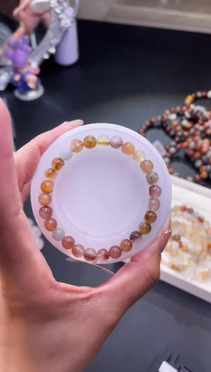 【闪购商品】水晶/未镶嵌01彩兔毛手串