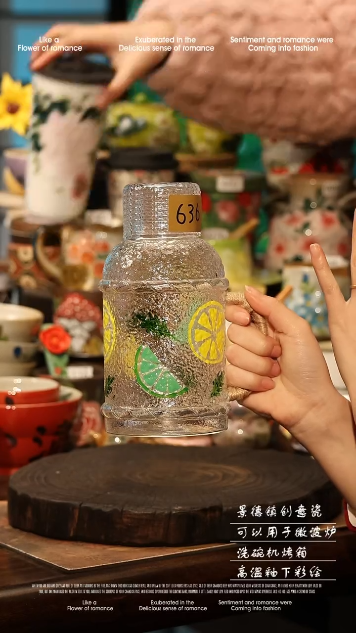 陶瓷景德镇高温釉下彩手工手绘款式