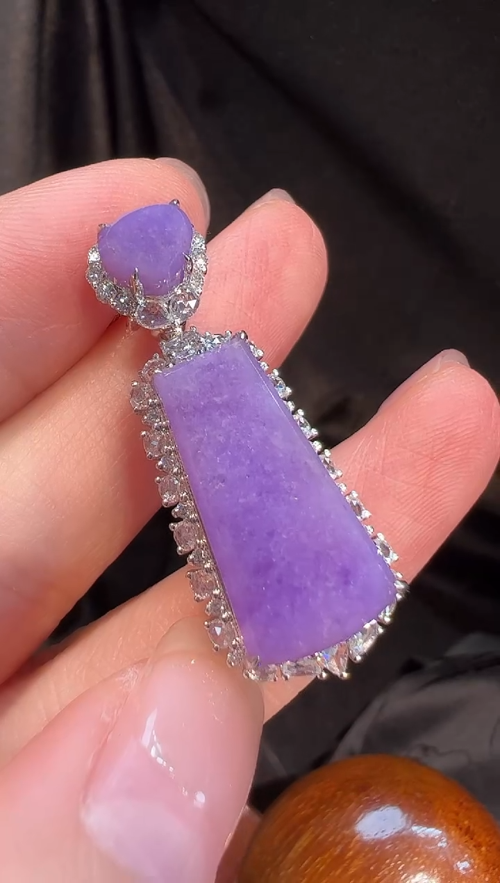 吊坠(不含链)18K金镶嵌翡翠L6吊坠