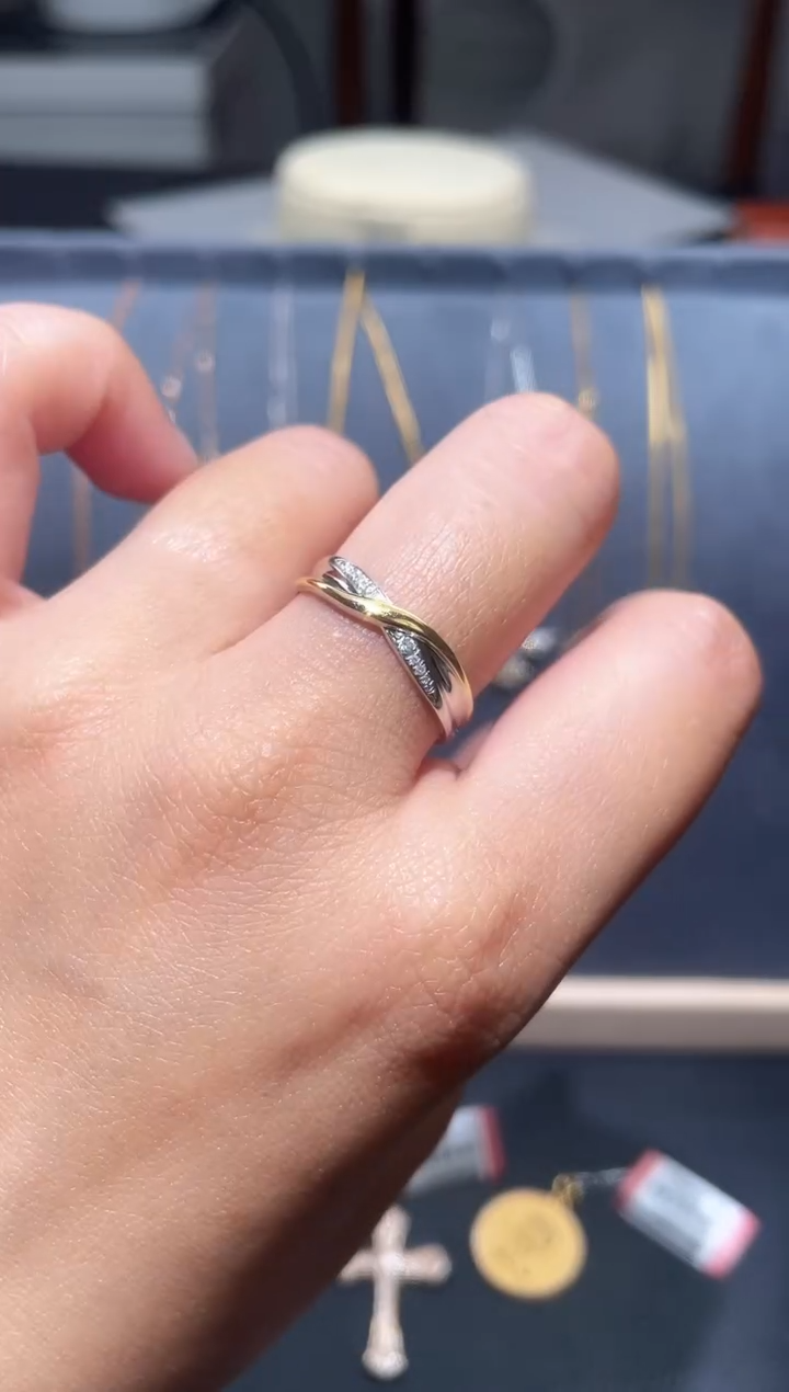 【闪购商品】钻石戒指/指环18K金镶嵌钻石戒指