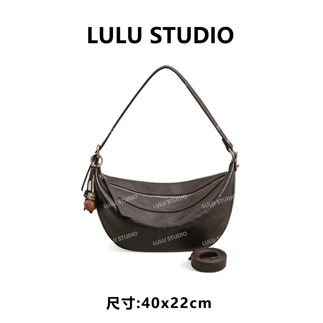 【RAIN.CUN】SK-63199-咖啡气质时尚百搭简约斜跨轻奢女包