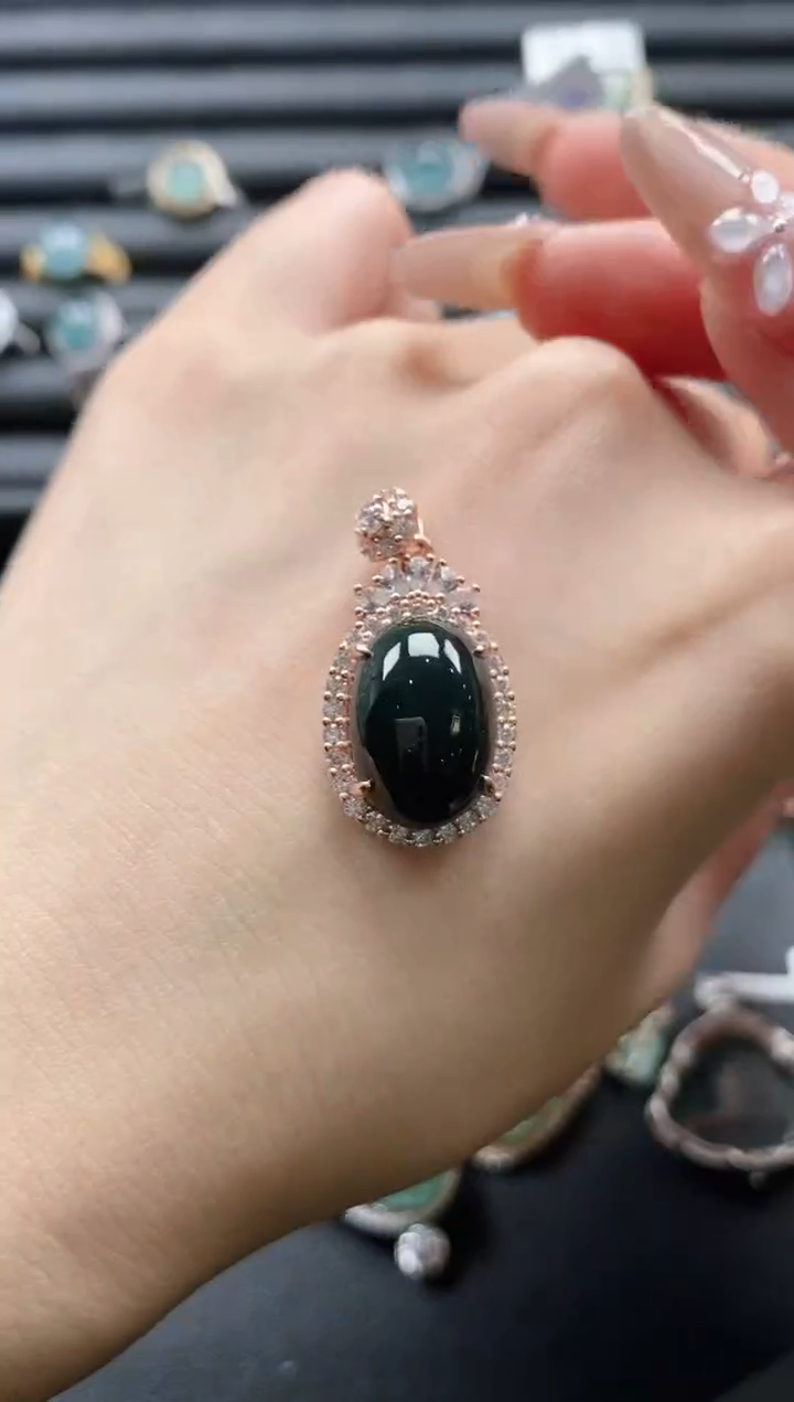 【闪购商品】翡翠戒指银S925镶嵌1111