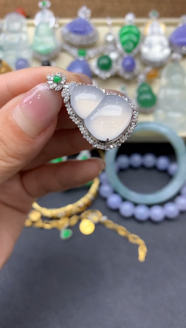 【闪购商品】翡翠颈饰18K金镶嵌171-中国好珍宝