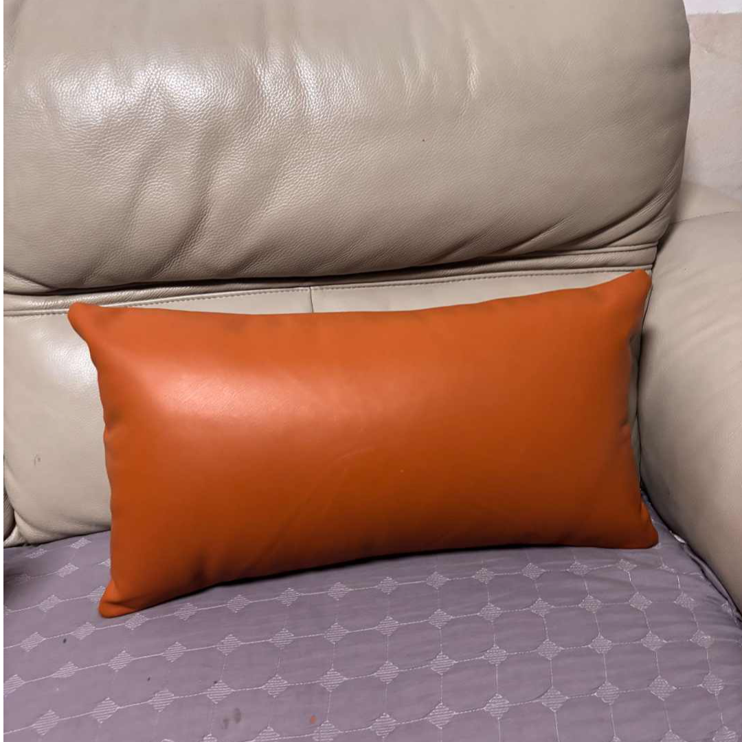 头层牛皮抱枕腰枕靠枕沙发床头靠枕坐垫（直播间过款下单连接）