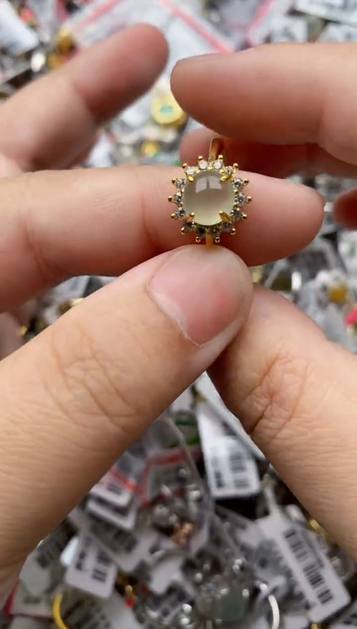 【闪购商品】翡翠戒指银S925镶嵌111111---10