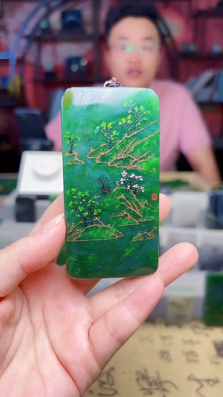 和田玉未镶嵌挂件276