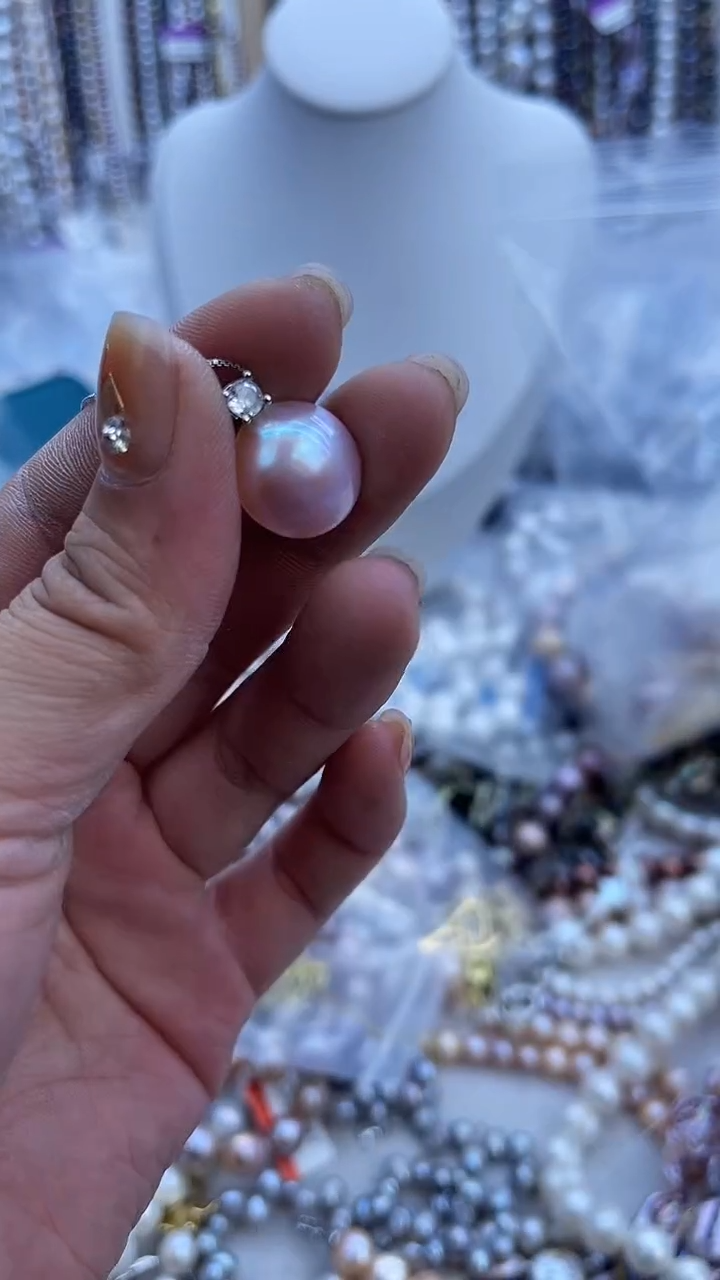 【闪购商品】拼合珍珠（马贝珠）项链未镶嵌493