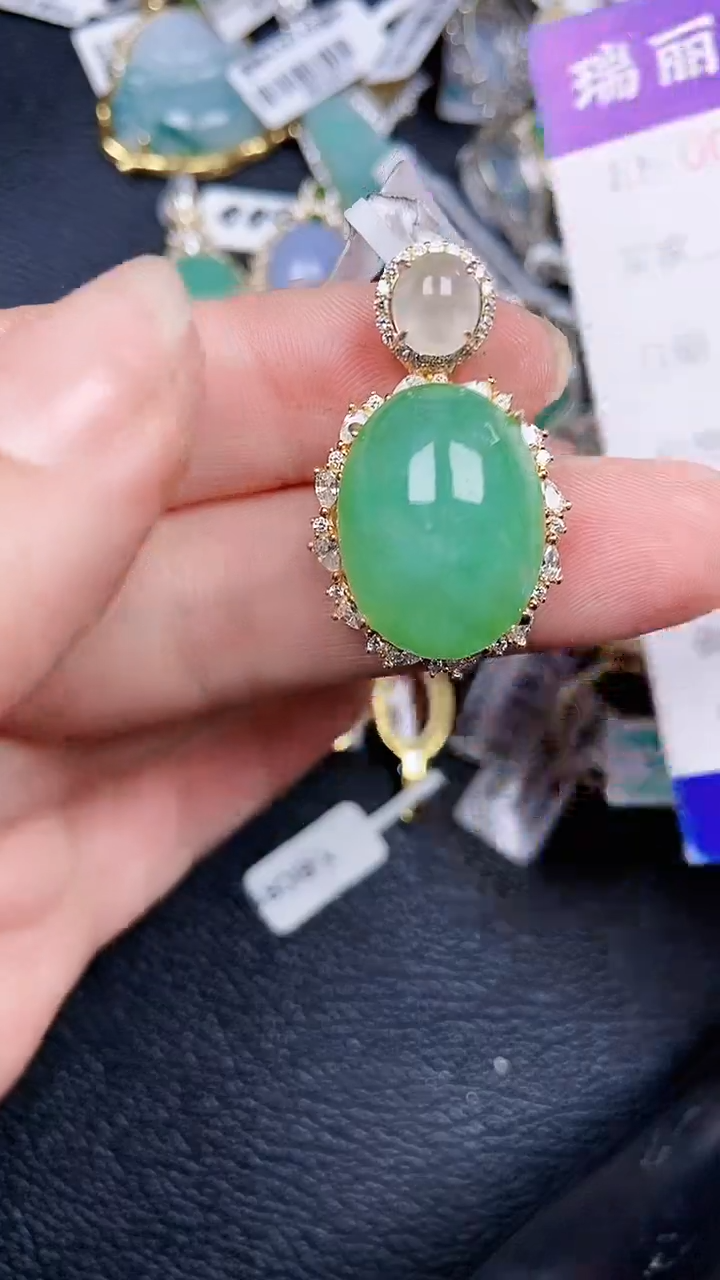 颈饰银S925镶嵌翡翠1949