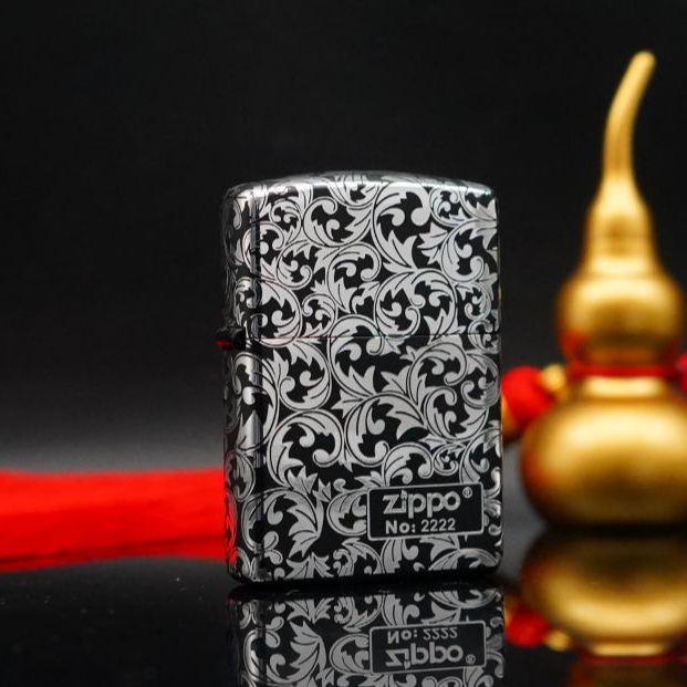 ZIPPO/之宝ZIPPO打火机 黑银五面唐草XF盔甲（黑内胆）DYJ1