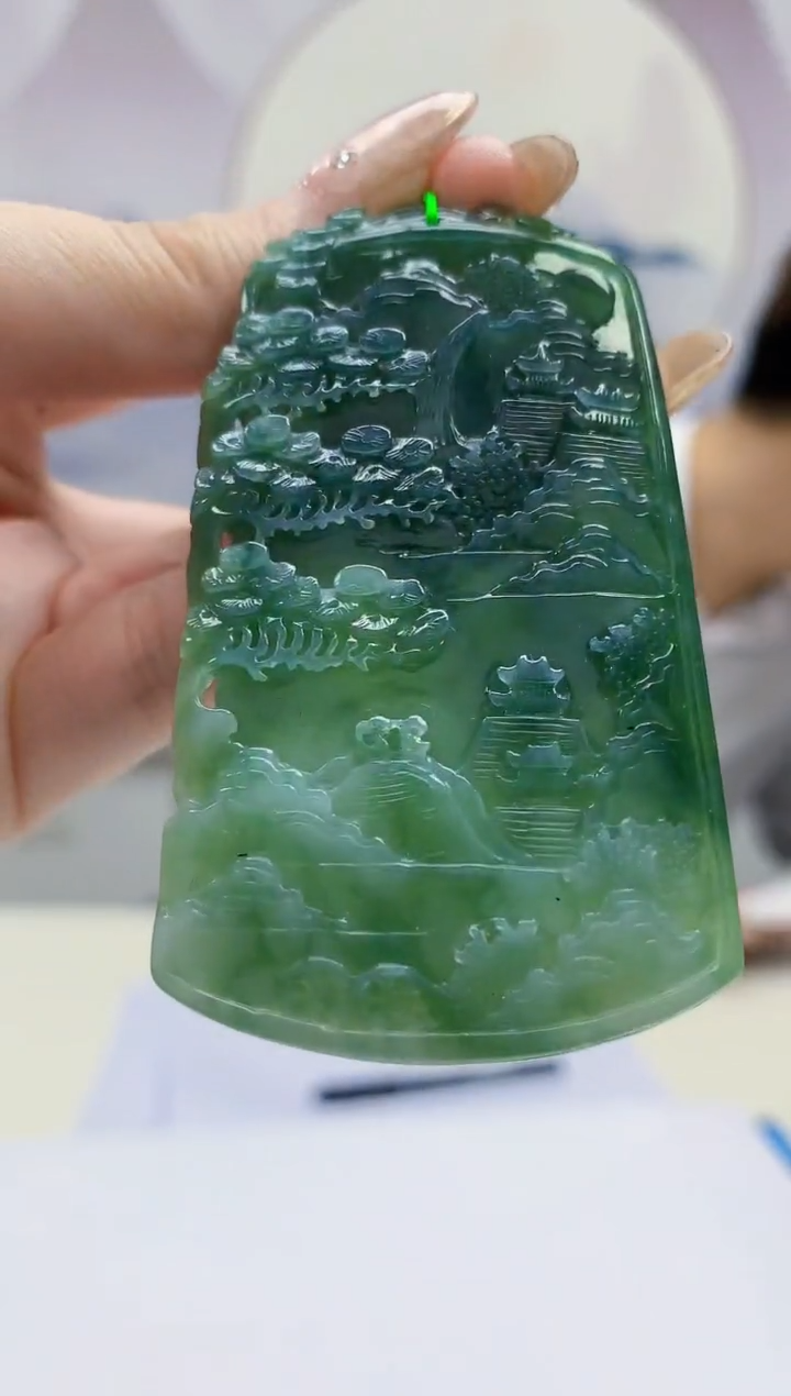 【闪购商品】定制翡翠未镶嵌4868jw-毛货挂件215