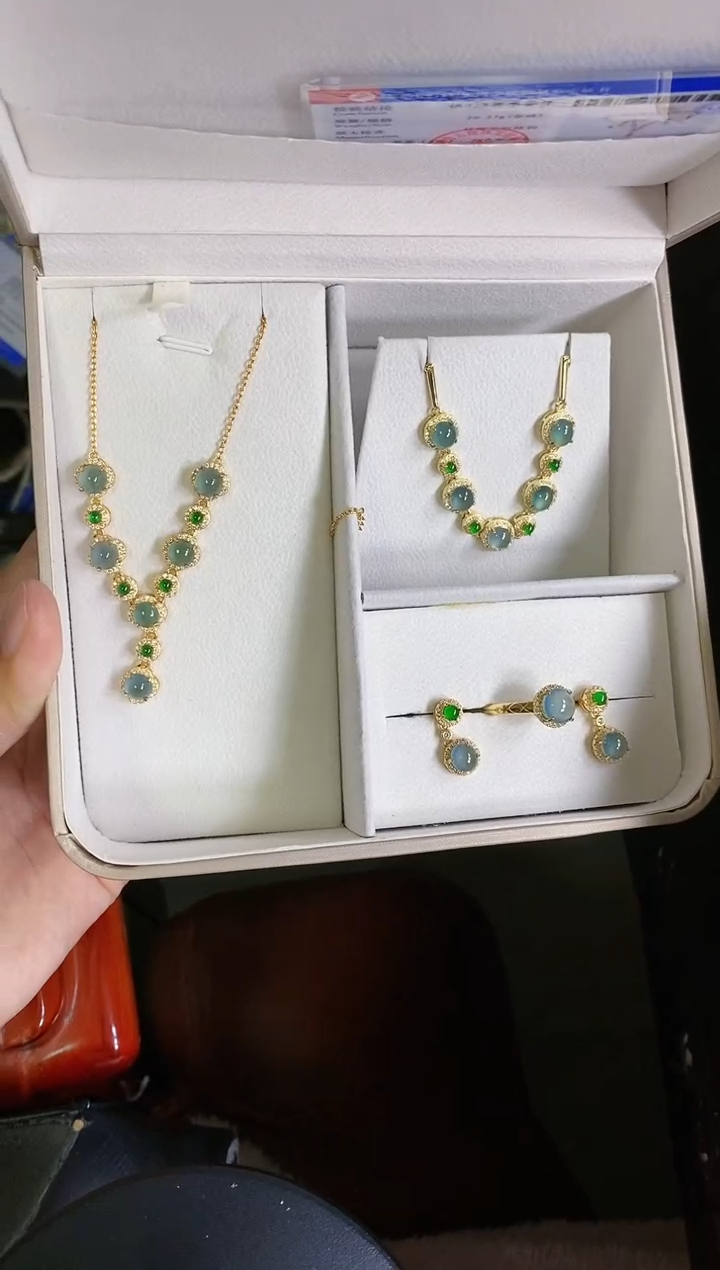 【闪购商品】翡翠颈饰银S925镶嵌0550