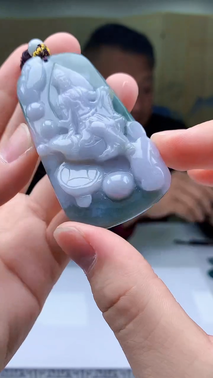 【闪购商品】定制翡翠未镶嵌4969bb-毛货挂件116