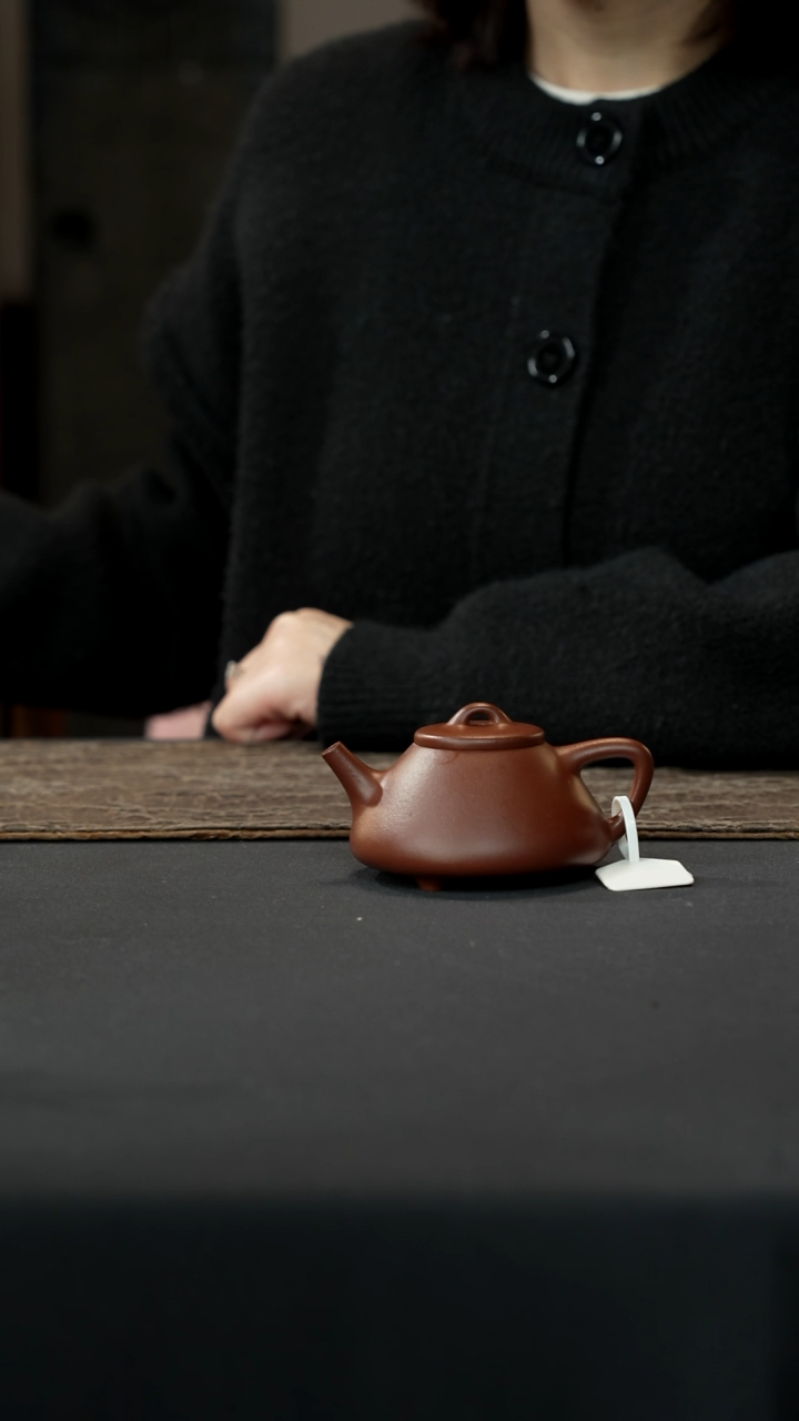 【闪购商品】紫砂茶壶底槽清子冶石瓢150cc